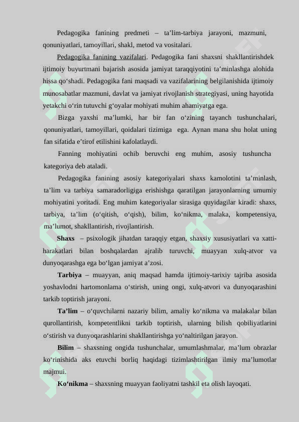 PEDAGOGIKA SHAXS TARBIYASI VA RIVOJLANISHI TO‘G‘RISIDAGI FAN. ILMIY-PEDAGOGIK TADQIQOTLAR METODOLOGIYASI VA METODLARI 3
