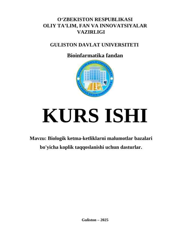 Biologik ketma-ketliklarni malumotlar bazalari bo'yicha koplik taqqoslanishi uchun dasturlar.