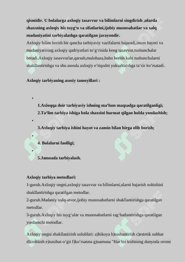 Axloqiy tarbiyaning asosiy prinsiplari va metodlari 6