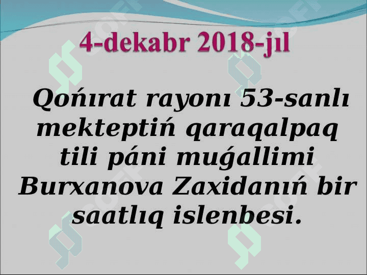 Ózlestirilgen  gáp.  Tuwra  gápti  ózlestirilgen  gápke  aylandırıw  jolları. 2