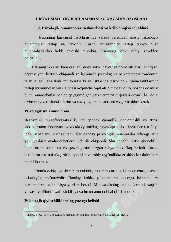 Psixologik muammoni hal etish usullari 6