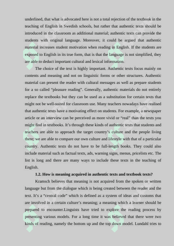 Students' attitudes towards authentic and non-authentic material in the ESP classroom kurswi 7