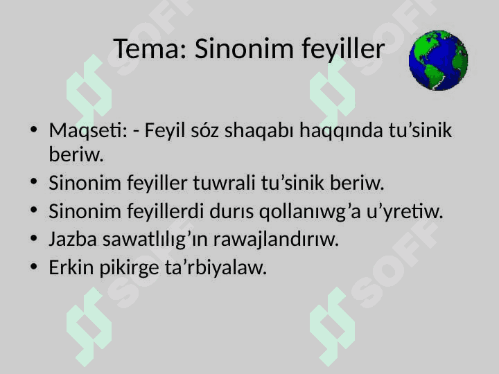 Sinonim feyiller 2