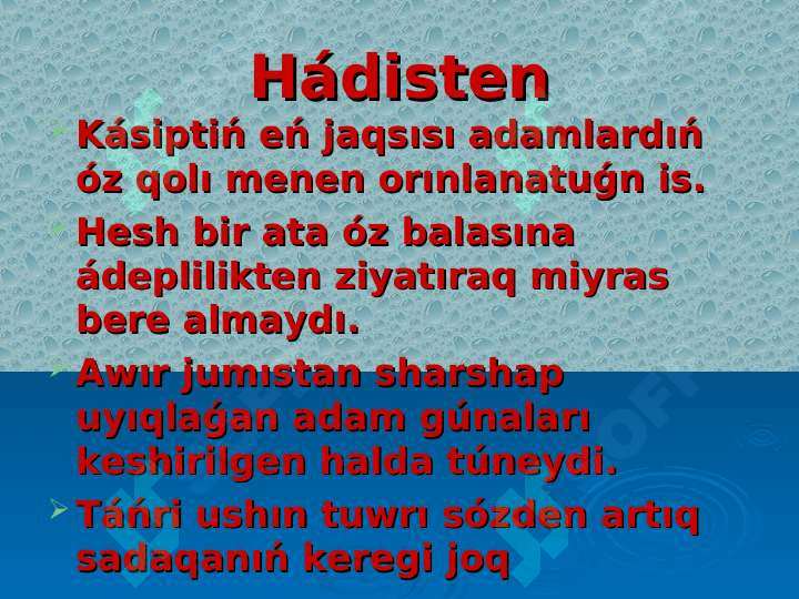 Saadiy Sheraziydiń ómiri hám dóretiwshiligi. “Gúlistan” shıǵarması 6