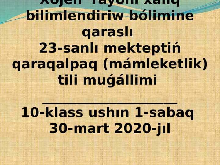Milliy kiyimler