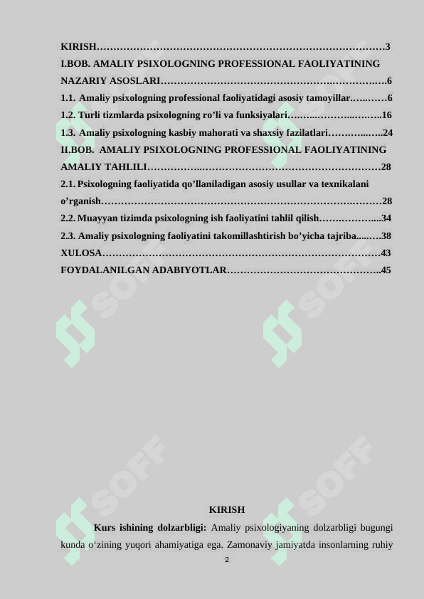 Amaliy psixologning o’z vazifalarini bajarayotgan tizimida professional faoliyati 2