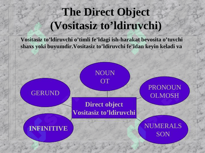 Complement (To’ldiruvchi) 4
