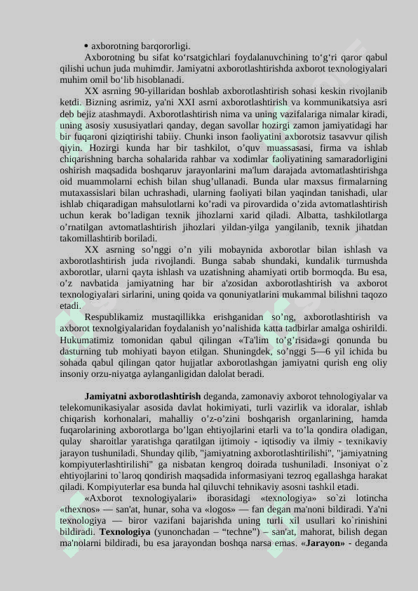 АXBOROT TEXNOLOGIYALARINING ASOSIY TUSHUNCHALARI 3