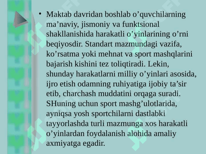 Darsdan tashqari vaqtda xarakatli o’yinlarni tashkillash va o’tkazish usullari 3