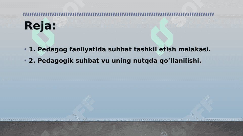 SUHBAT O’QITUVCHI NUTQINING JANRI SIFATIDA 2