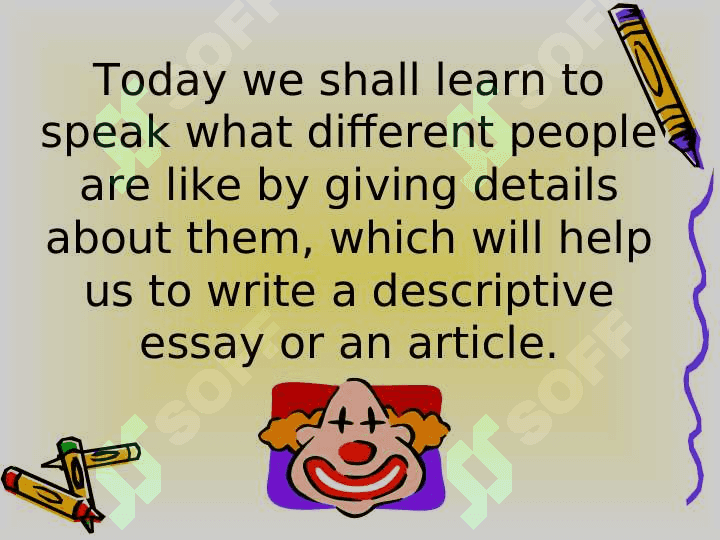 DESCRIBING   PEOPLE 2