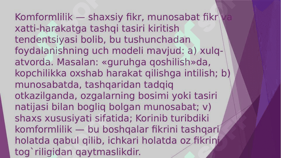 Shaxsni yo`nalganligini o`rganish. 7