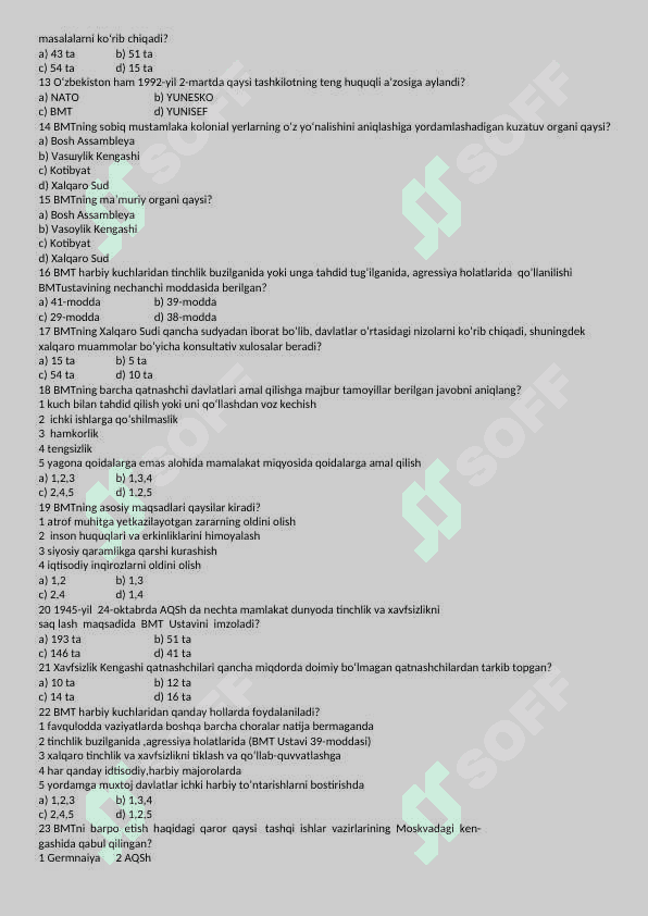 abiturient uchun 10 sinf test huquqshunoslar 7
