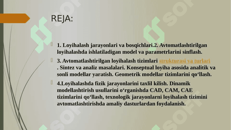 ZAMONAVIY AVTOMATLASHTIRILGAN LOYIHALASH TIZIMLARI 2