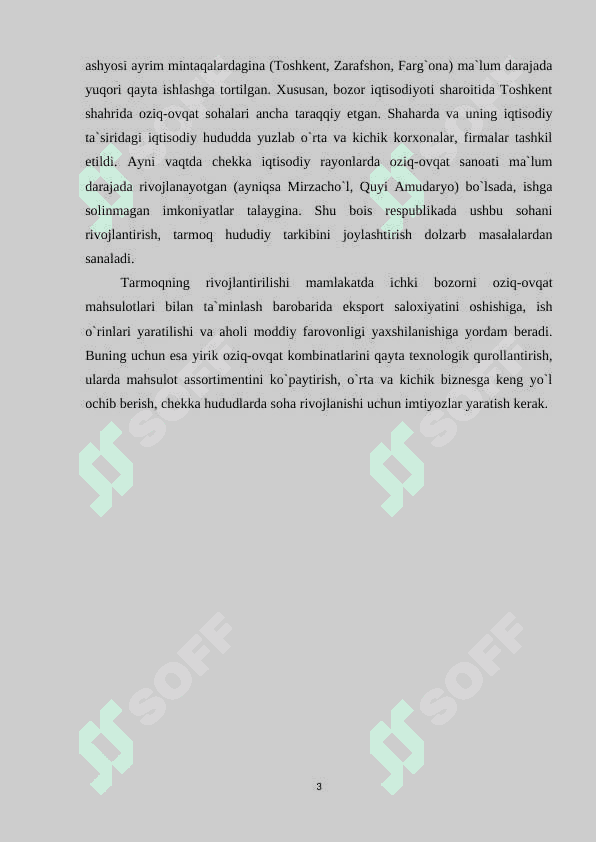 “O`zbekistonning oziq-ovqat sanoati tarmoqlar geografiyasi” 3