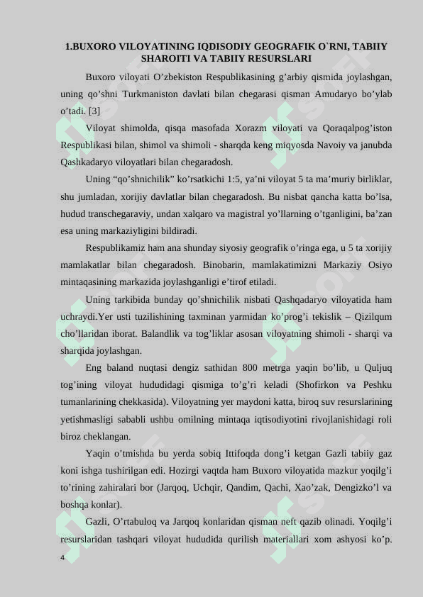 “Buxoro viloyatining iqdisodiy geografik tavsifi” 4