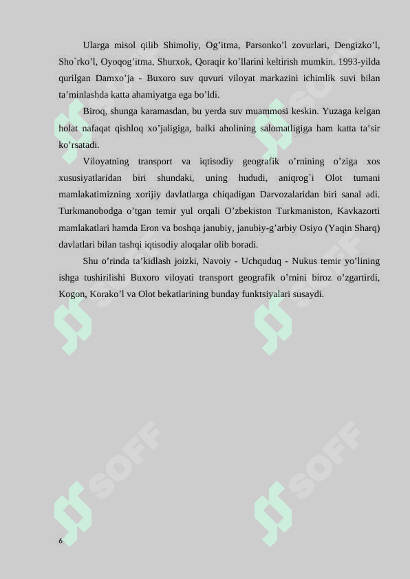 “Buxoro viloyatining iqdisodiy geografik tavsifi” 6