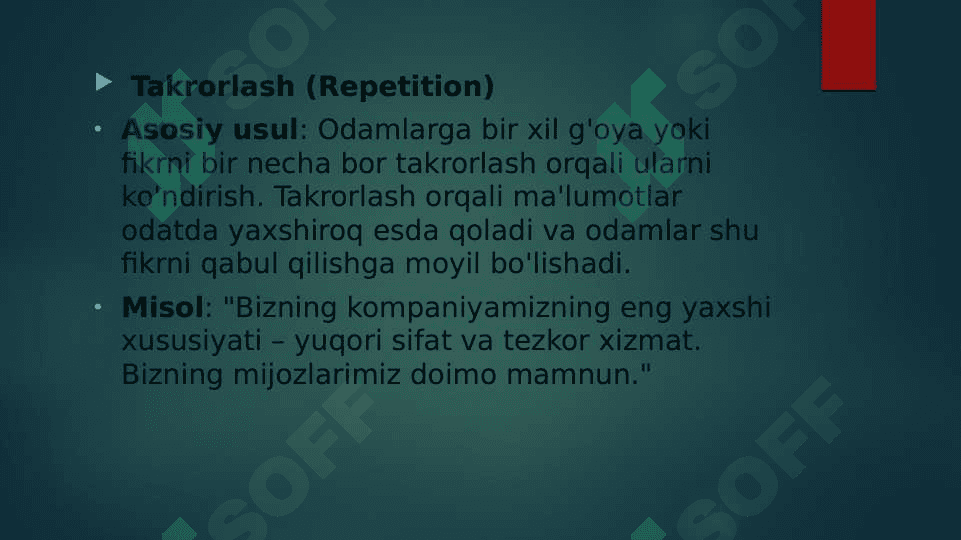 KO’NDIRISHNING OG’ZAKI TA’SIR ETISH TURLARI 8