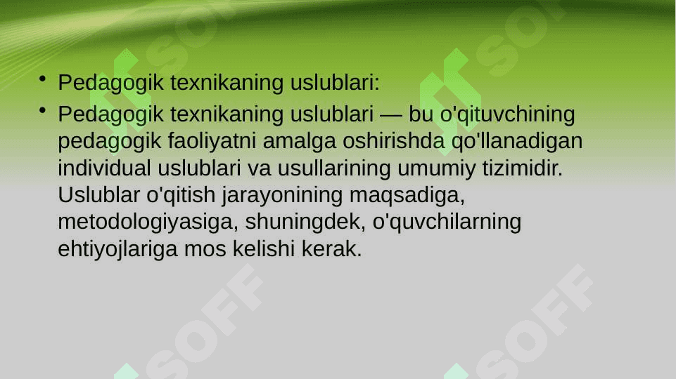 PEDAGOGIK TEXNIKANING ASOSIY TARKIBIY QISMLARI 6