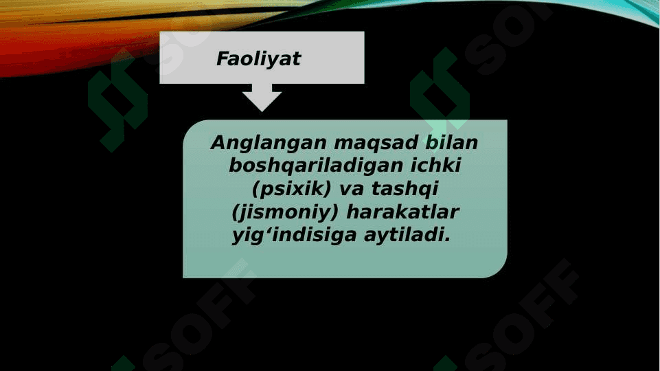 Faoliyatning asosiy turlari 3