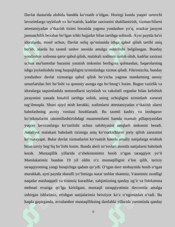 Mustaqillik yillarida davlat boshqaruvi tizimida amalga oshirilgan islohatlar 6