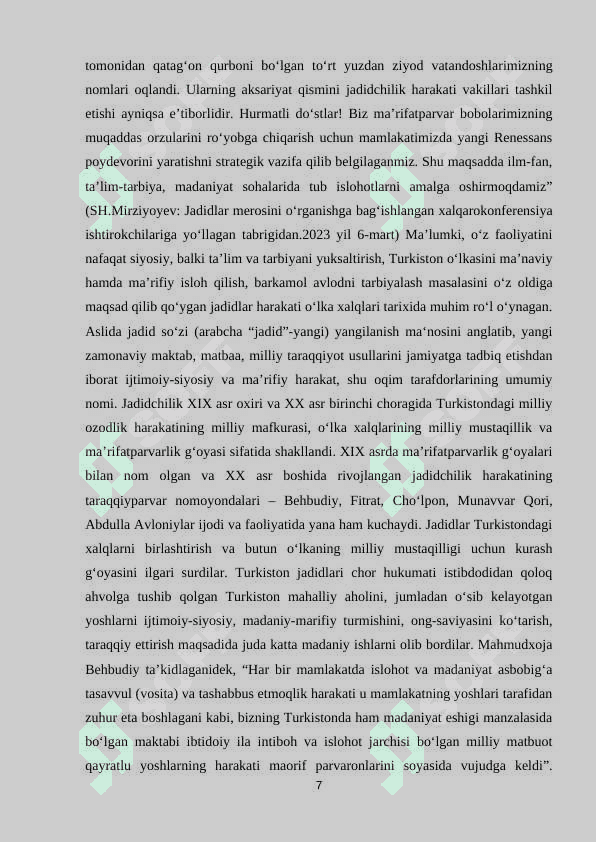 PEDAGOG FAOLIYATIDA JADID MA’RIFATPARVARLARINING MEROSIDAN FOYDALANISH 7