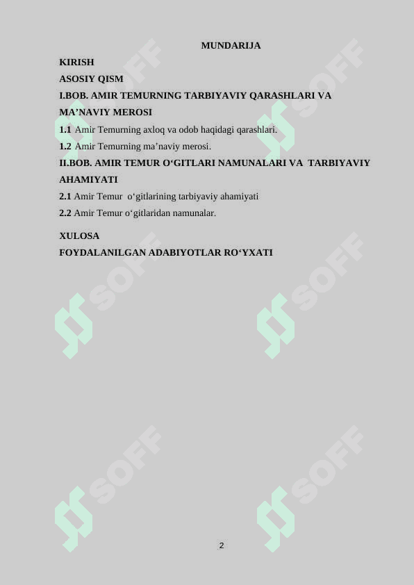 SHAXS TARBIYASIDA AMIR TEMUR O‘GITLARIDAN FOYDALANISH 2