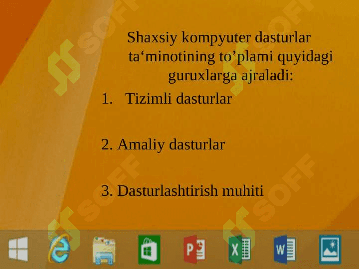 Kompyuterning dasturiy ta‘minoti va operatsion tizimlar 4