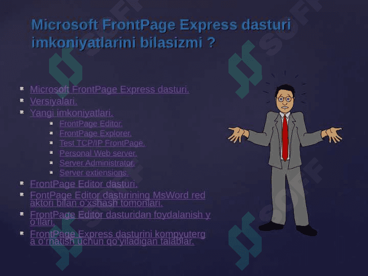 Web sahifalar yaratish Microsoft FrontPage Express 2