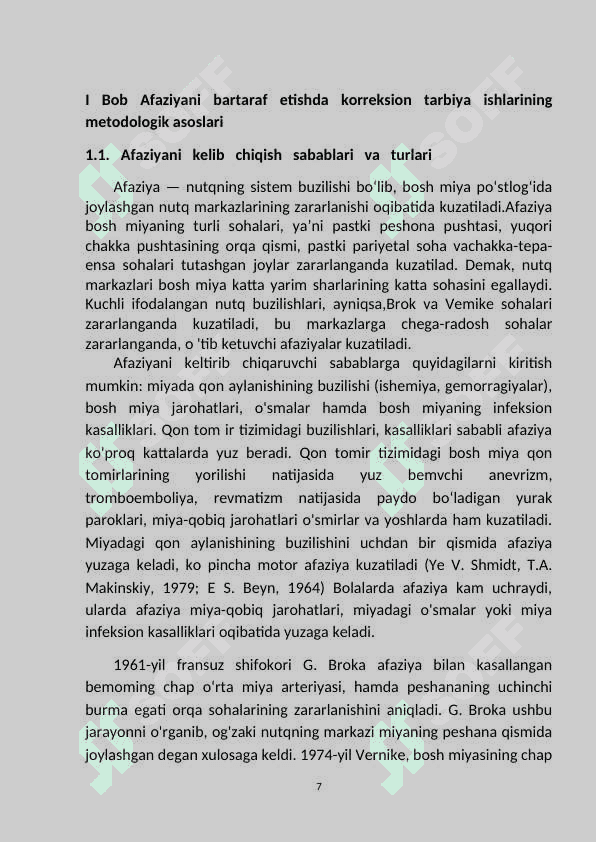 AFAZIYANI BARTARAF ETISHDA KORREKSIYA TARBIYA ISHLARINING ASOSIY YO’NALISHLARI 7