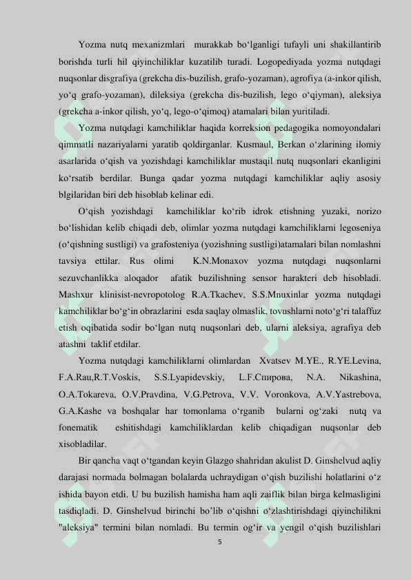 Agrammartik dizleksiya va dizgrafiyani bartaraf 5