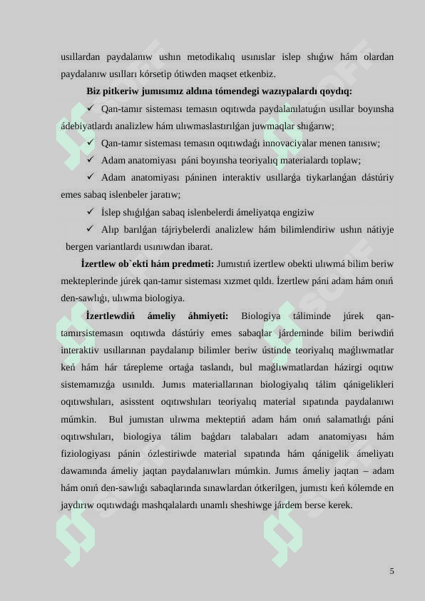 #kurs jumisi 5