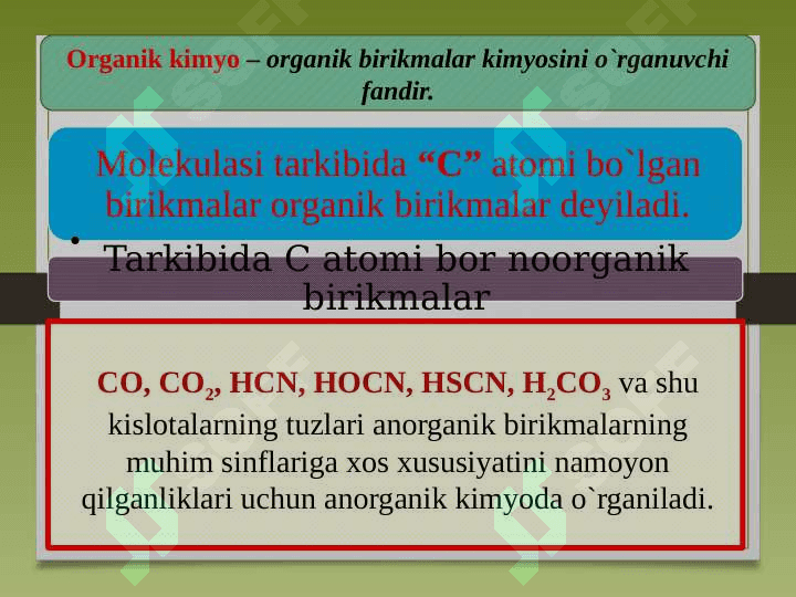 Organikaga kirish 2