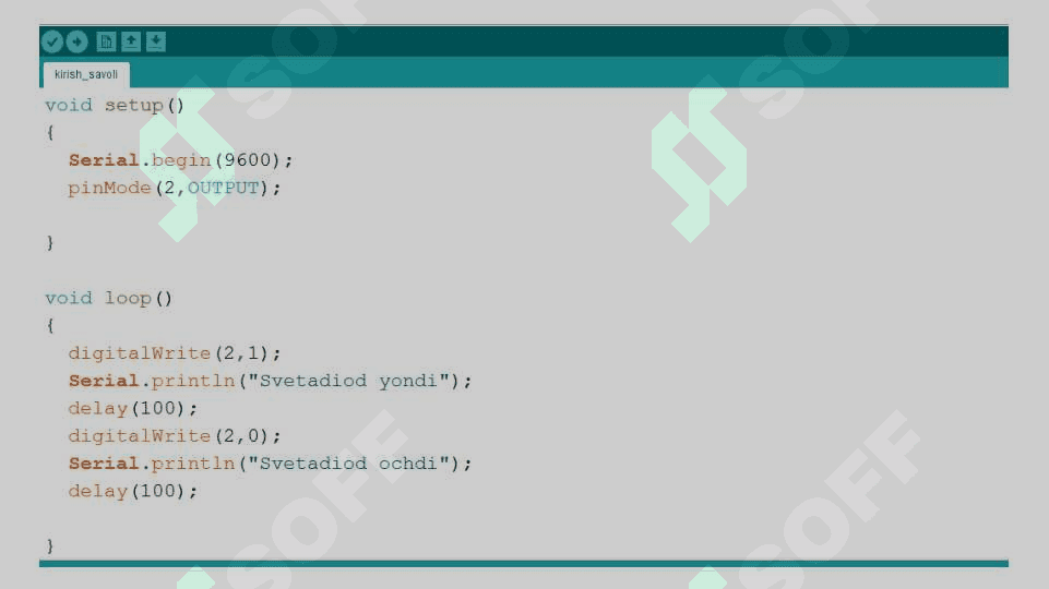 Ma'lumotlar bilan ishlash. Serial port 3
