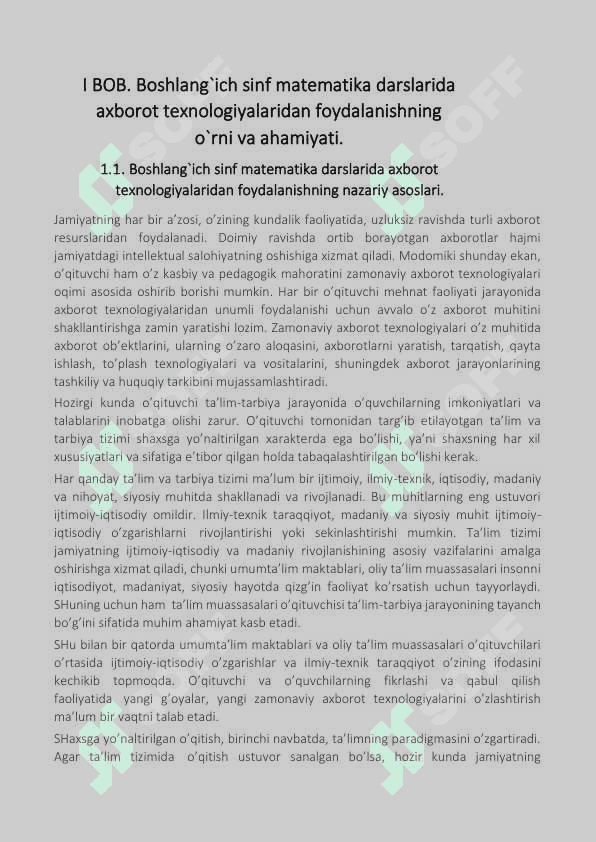 2-SINF MATEMATIKA DARSLARINI  INNOVATSION TEXNALOGIYALAR ASOSIDA TASHKIL ETISH 7