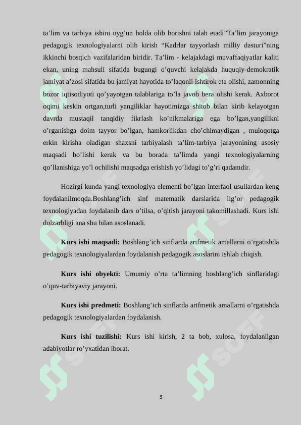 Boshlang'ich sinflarda algebra elementlarini o'qitishning ba'zi bir usullari 5