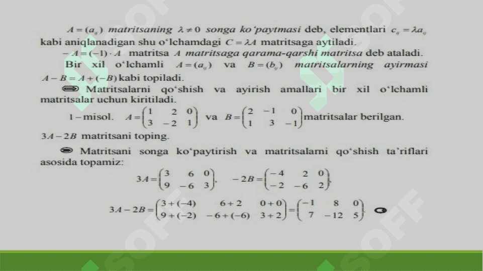 Matritsa va ular ustida amallar 4