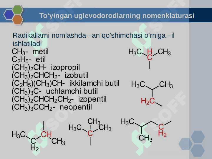 Organik birikmalarning nomenklaturasi 6