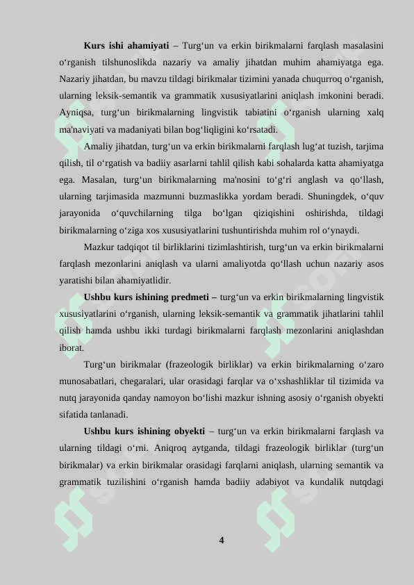 Turg'un va erkin birikmalarni farqlash muammosi 4