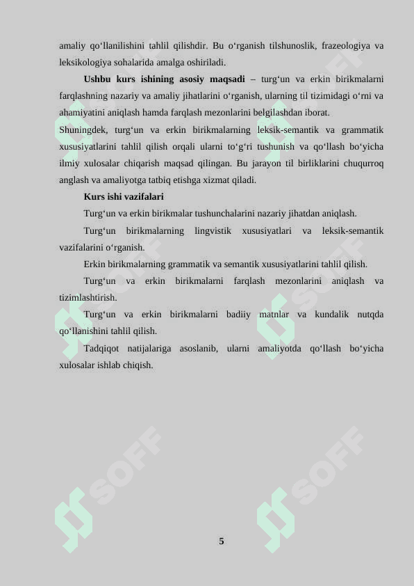 Turg'un va erkin birikmalarni farqlash muammosi 5