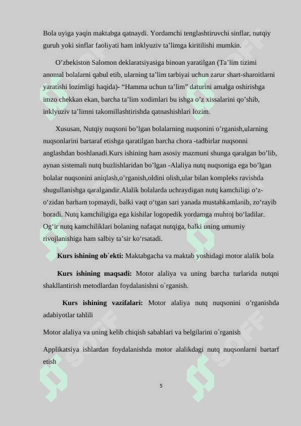 Motor alaliyani bartaraf etishda korreksion-logopedik ish 5