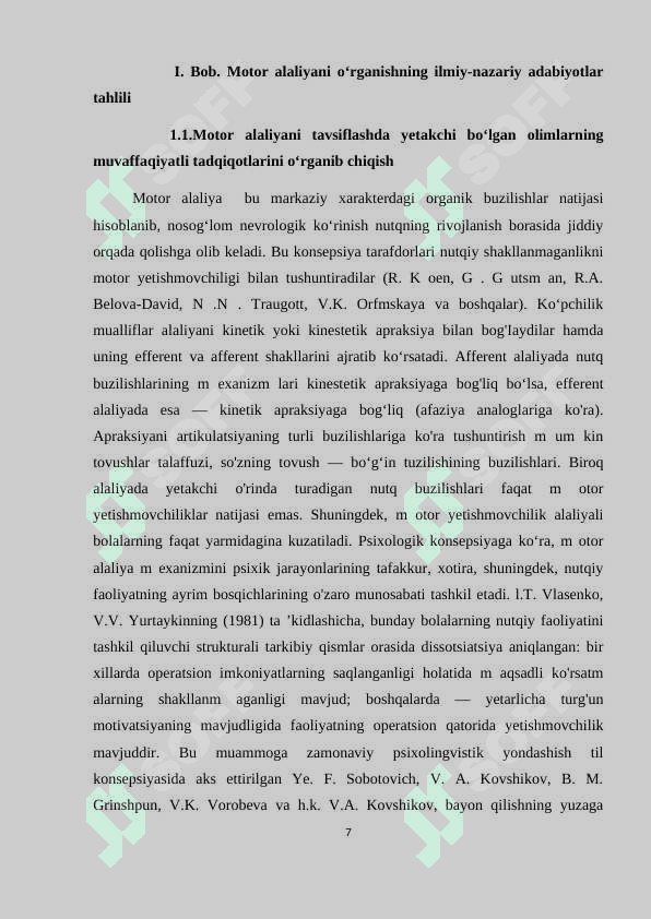 Motor alaliyani bartaraf etishda korreksion-logopedik ish 7