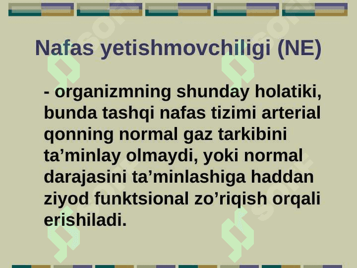 Nafas yetishmovchiligi 2