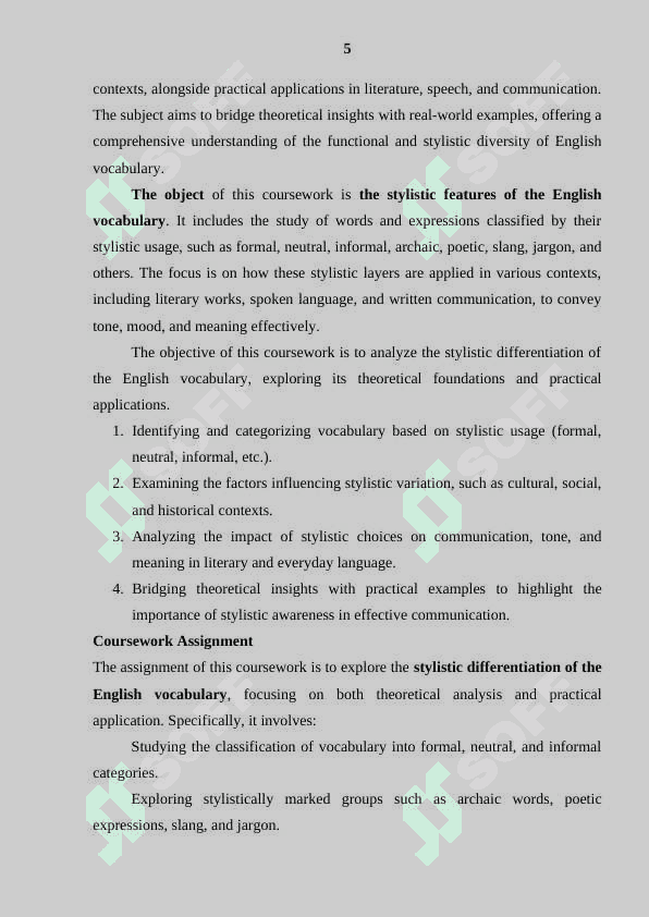 “Stylistic  differentiation of the English vocabulary” 6