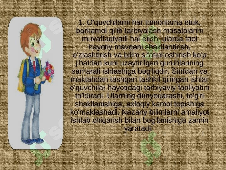 Sinfdan tashqari tarbiyaviy ishlar 2