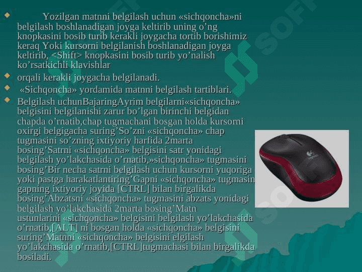 Sichqoncha va uning ishlash prinsipi 3