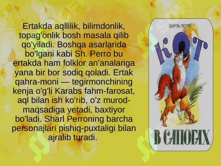 SHARL PERRO HAYOTI  VA   IJODI 6