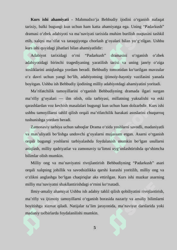 M.Behbudiyning “Padarkush” dramasida ma’rifatparvarlik motivlari 5