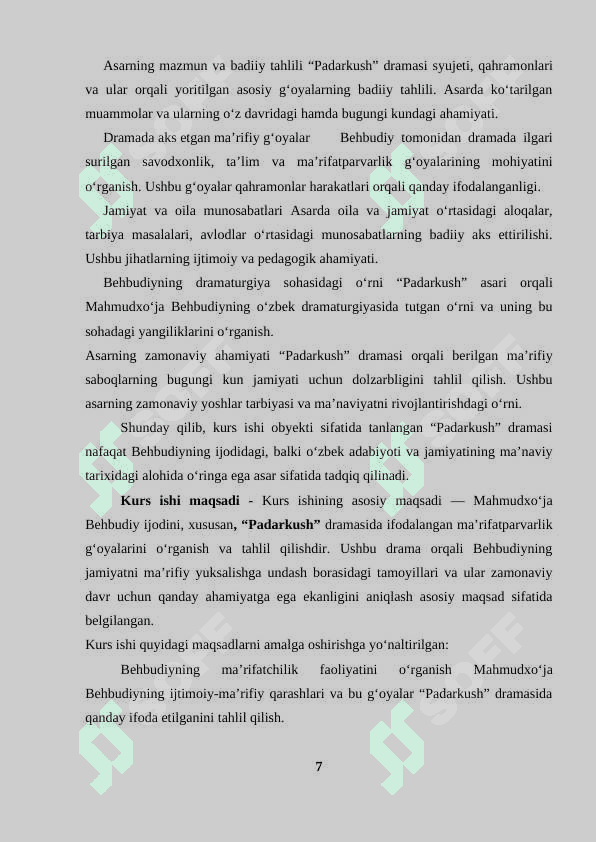 M.Behbudiyning “Padarkush” dramasida ma’rifatparvarlik motivlari 7