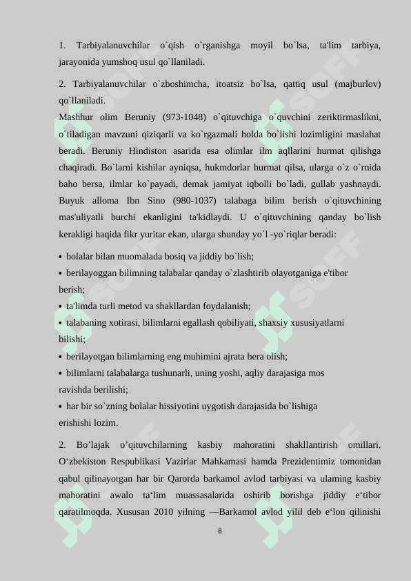 Pedagogik mahorat fani orqali tarbiyachilar kasbiy faolligini oshirish 8